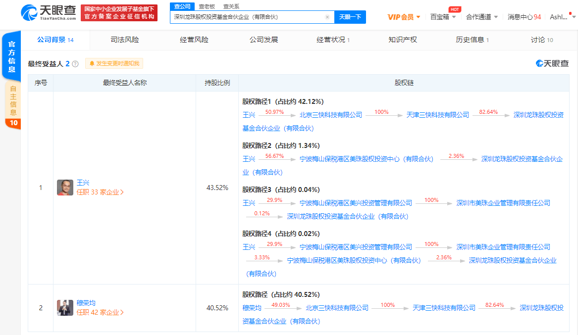 腾讯入股龙珠股权投资基金，王兴、穆荣均幕后布局再引关注